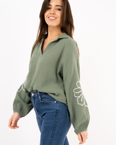 Blouse grandes fleurs