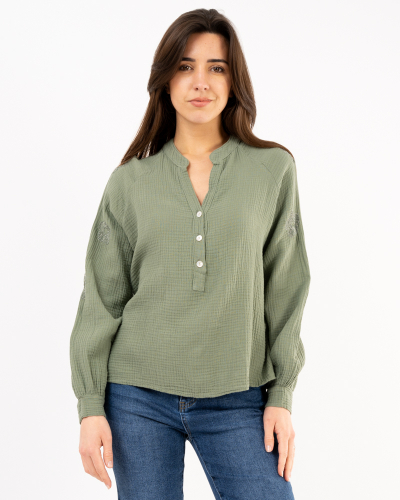 Blouse fleurs lurex