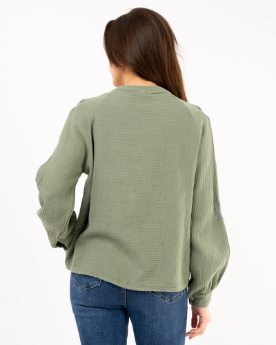 Blouse fleurs lurex