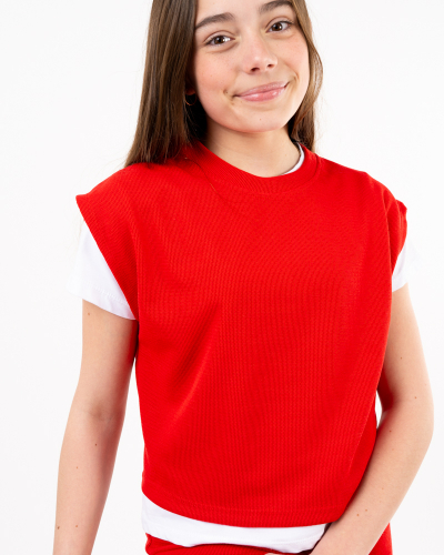 T-Shirt gilet maille
