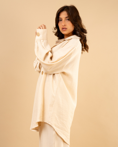 Chemise boutons dorés