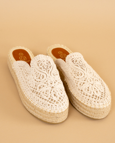 Mules broderie