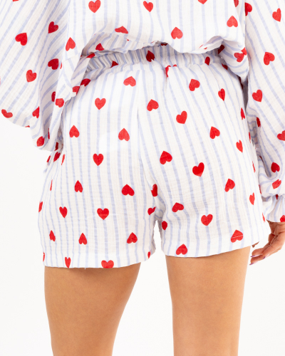 Short rayé coeurs