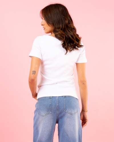 T-Shirt col large