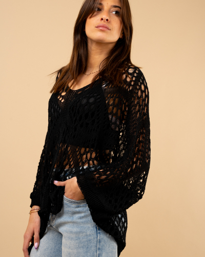 Top maille ajourée