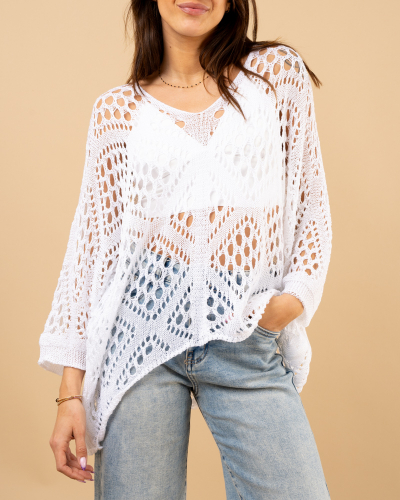 Top maille ajourée
