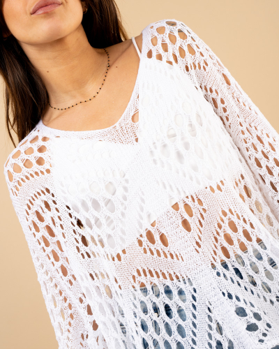 Top maille ajourée