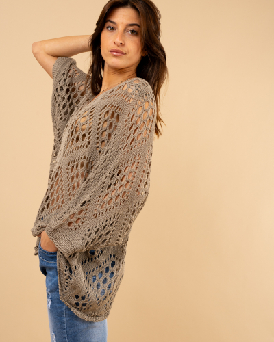 Top maille ajourée