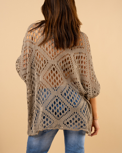 Top maille ajourée