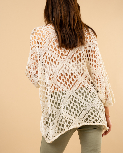 Top maille ajourée