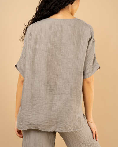 Blouse satinée