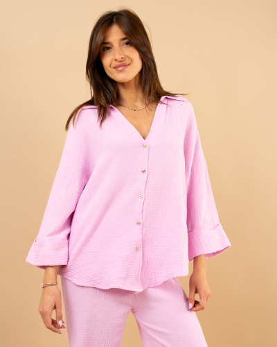 Chemise gaze dos noeuds