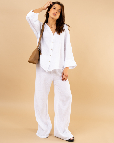 Pantalon gaze de coton