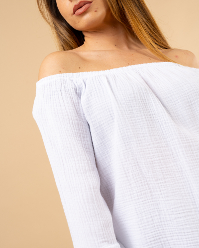 Blouse gaze volant