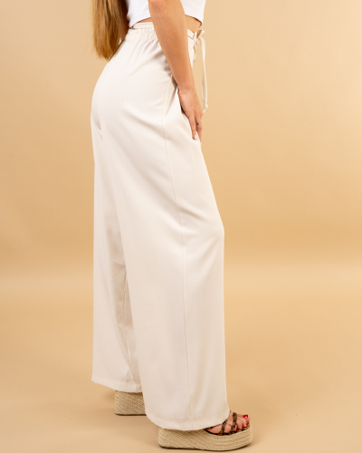 Pantalon large lacet