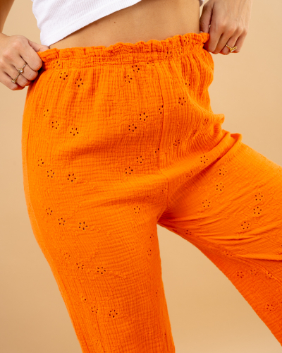 Pantalon brodé