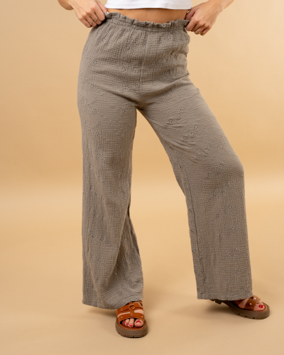 Pantalon brodé