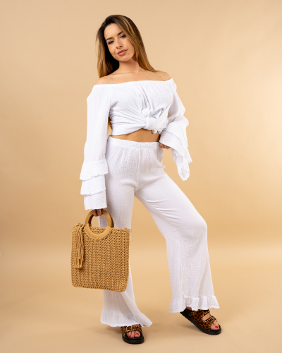Pantalon gaze de coton