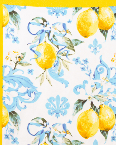 Foulard bleu citrons