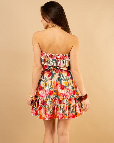 Robe bustier imprimée