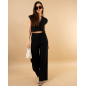 Pantalon large boutons