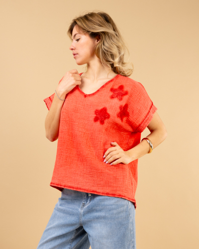 T-shirt étoiles délavé