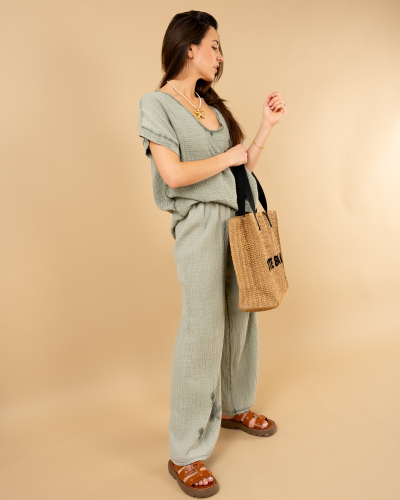 Pantalon large étoiles