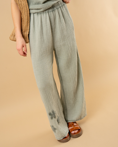 Pantalon large étoiles
