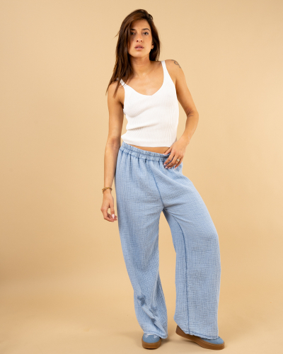 Pantalon large étoiles