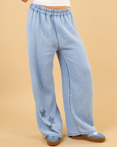 Pantalon large étoiles