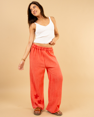 Pantalon large étoiles