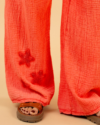 Pantalon large étoiles