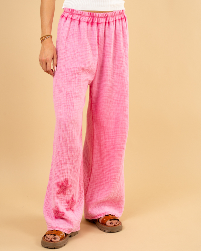 Pantalon large étoiles