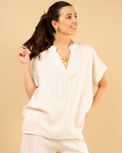 Blouse lin lurex
