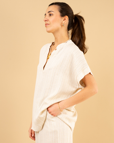 Blouse lin lurex
