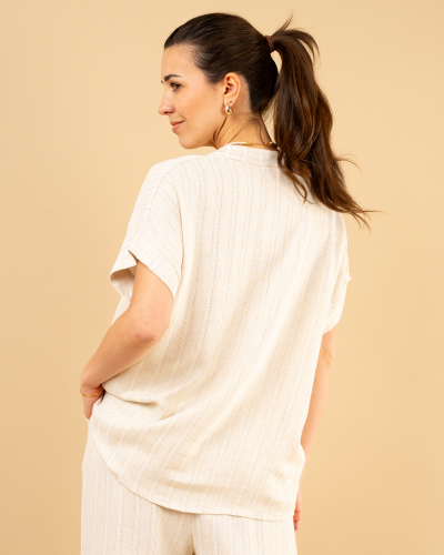 Blouse lin lurex