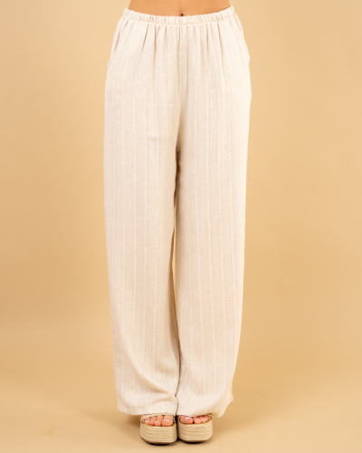 Pantalon lin lurex