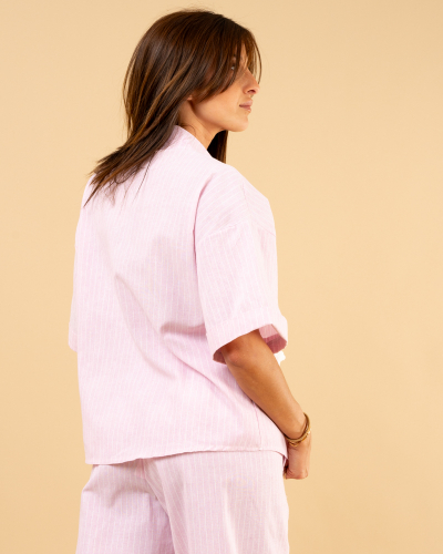 Chemise rayée coeur