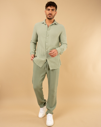 Pantalon gaze de coton