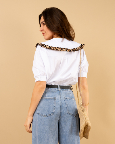 Chemise col claudine léo