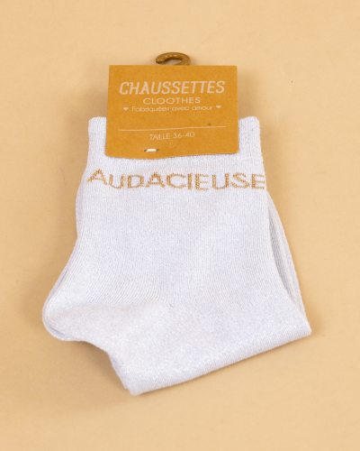 Chaussettes lurex message
