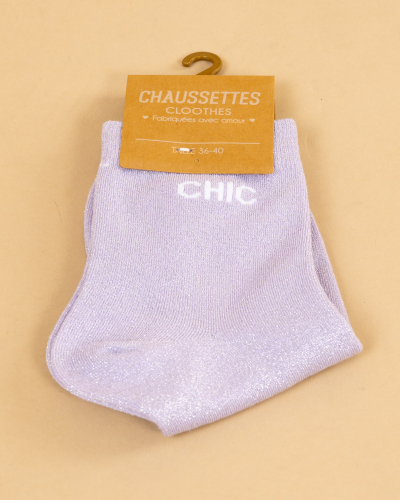 Chaussettes lurex message