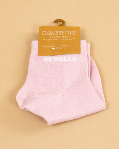 Chaussettes lurex message