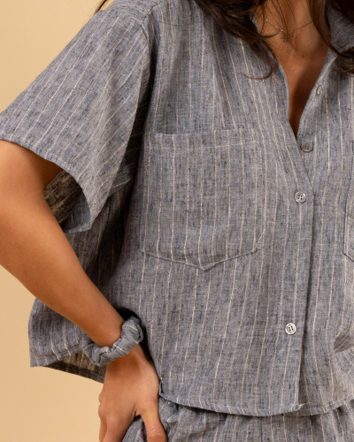 Chemise rayé lurex