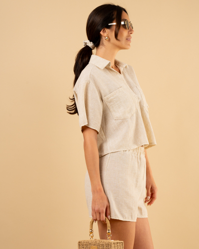 Chemise rayé lurex