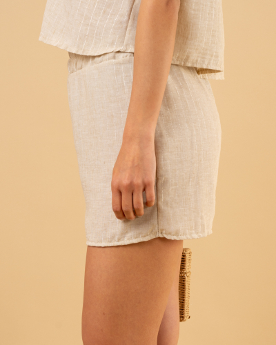 Short rayé lurex