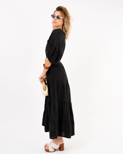 Robe longue ceinture