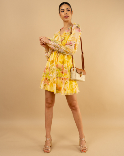 Robe voile volants