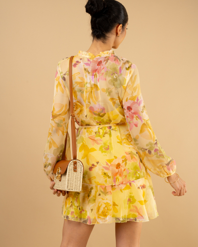 Robe voile volants