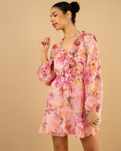 Robe voile volants
